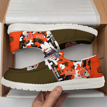 NFL x CLE Personalized Canvas Loafer Shoes HLP