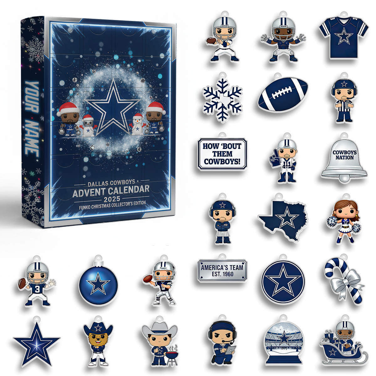 NFL x DAL 2025 Christmas Personalized Advent Calendar HLP HLPHUONG