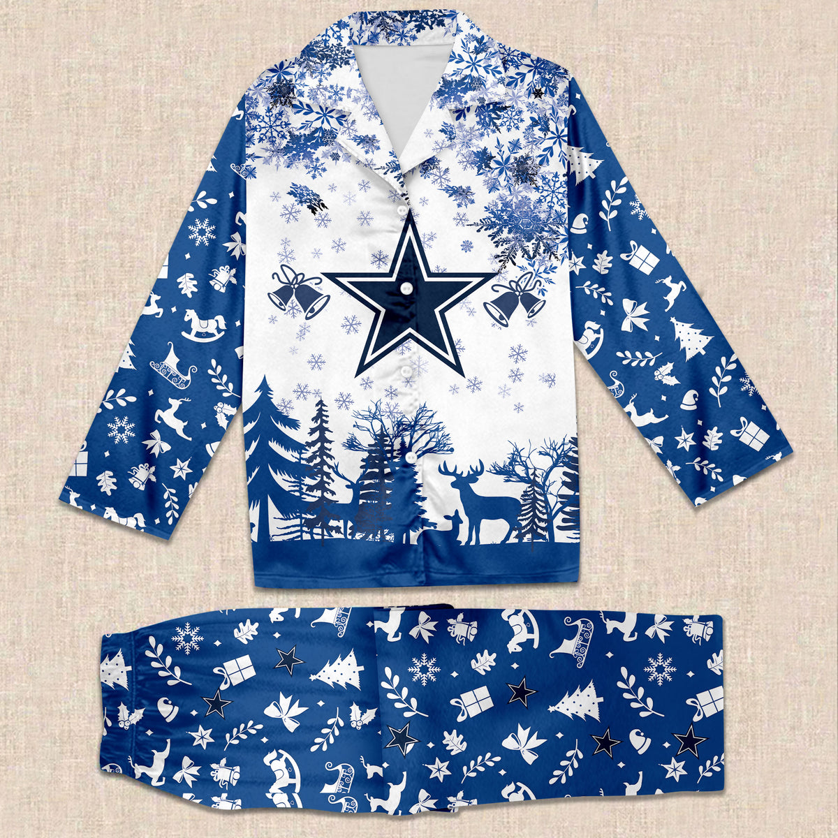 NFL x DAL Christmas Jungle Pajama Set HLP HLPHUONG