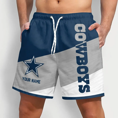 NFL x DAL Colorful Men Short Pants Custom Name All Teams Gift For Fans V1 NAK NTL