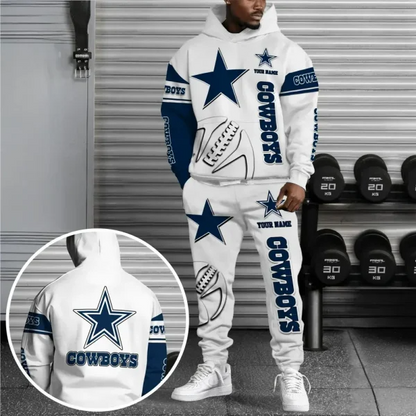 NFL x DAL Combo Hoodie And Long Sweatpants New Trends V1 NAK NHT