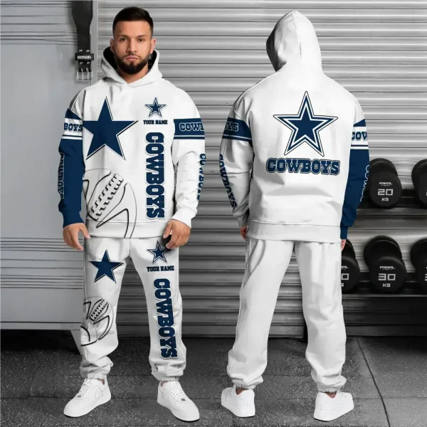 NFL x DAL Combo Hoodie And Long Sweatpants New Trends V1 NAK NHT