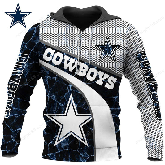 NFL x DAL Electric Marble Personalized Hoodie HLP HLPHUONG