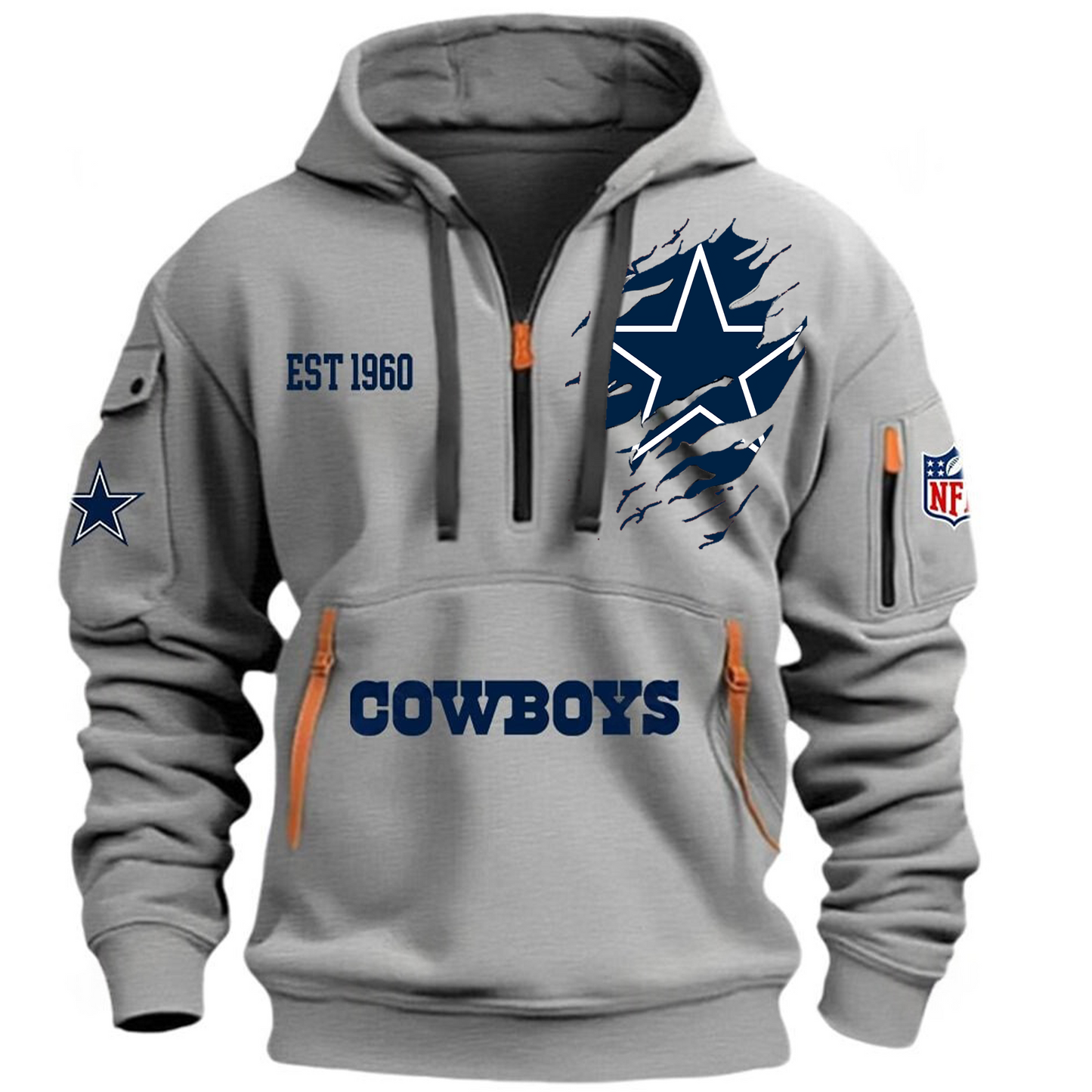 NFL x DAL EST  1960 Half Zipper Hoodie HLP HLPHUONG