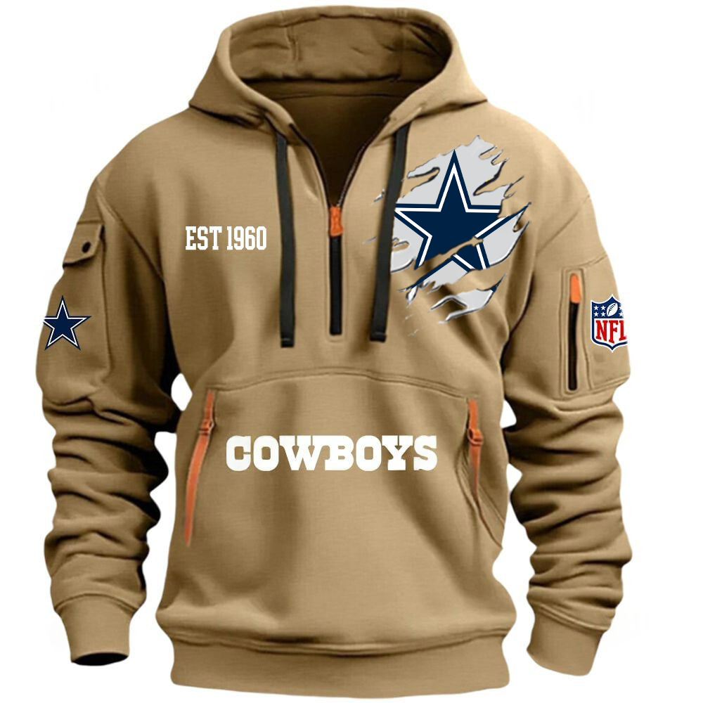 NFL x DAL EST  1960 Half Zipper Hoodie HLP HLPHUONG
