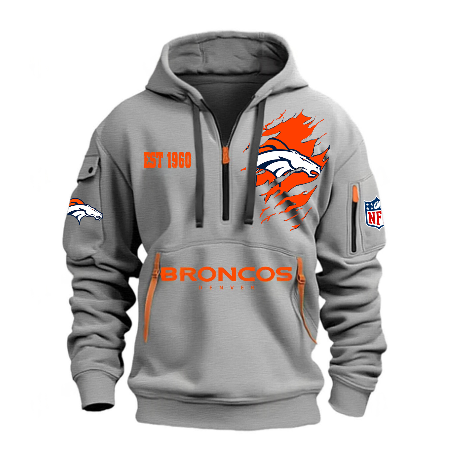 NFL x DEN EST  1960 Half Zipper Hoodie HLP HLPHUONG