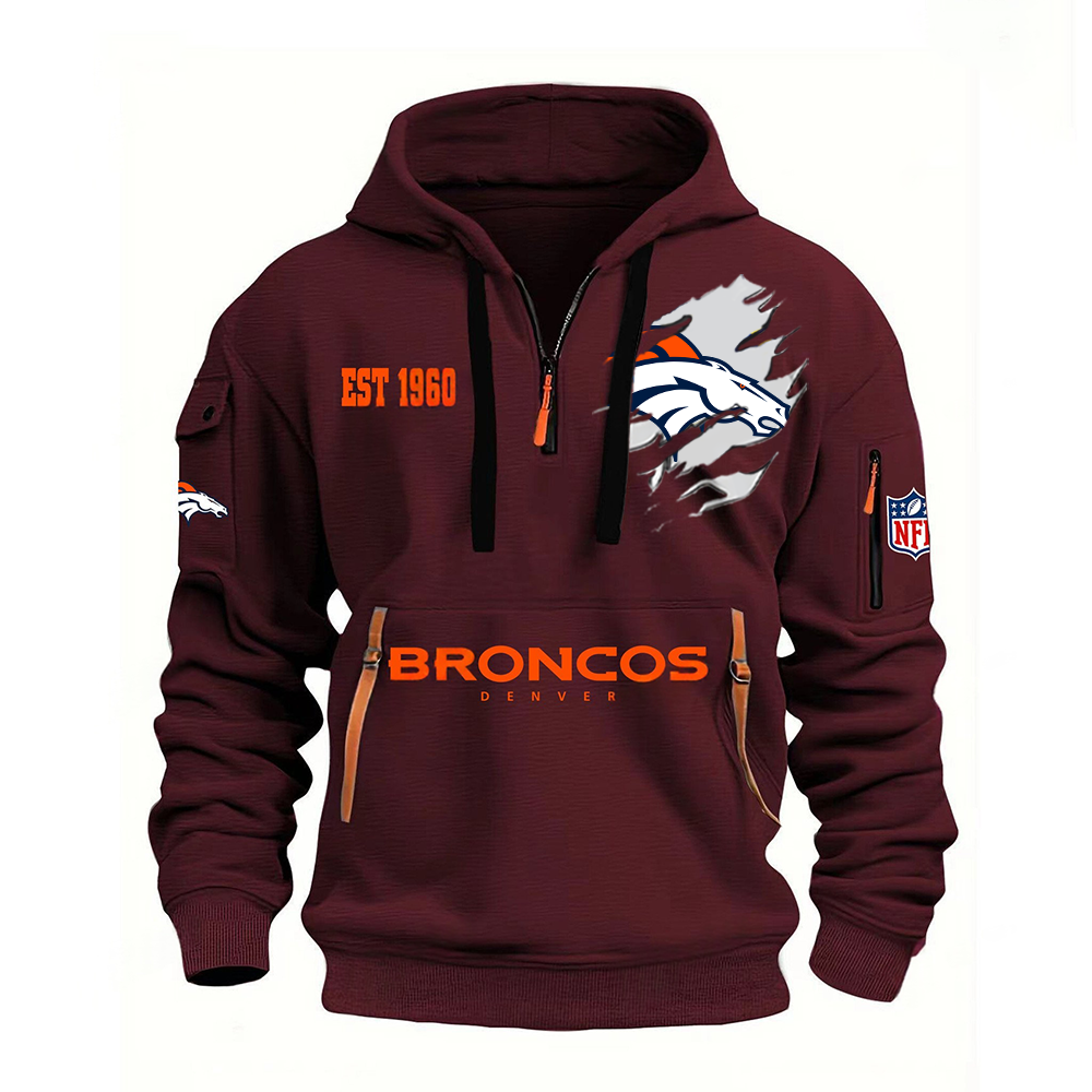 NFL x DEN EST  1960 Half Zipper Hoodie HLP HLPHUONG