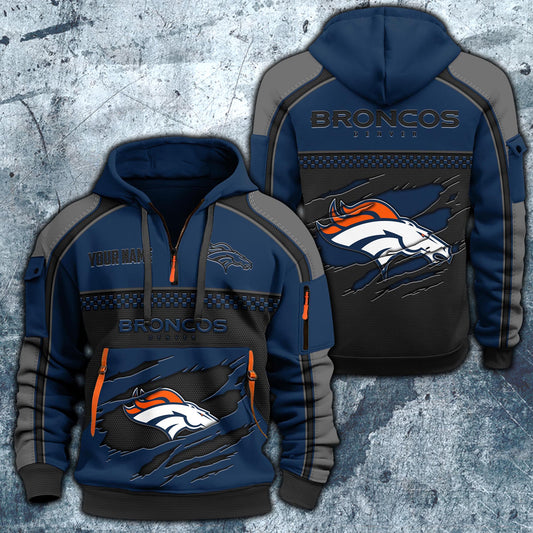 NFL x DEN Personalized Half-zip Hoodie HLP