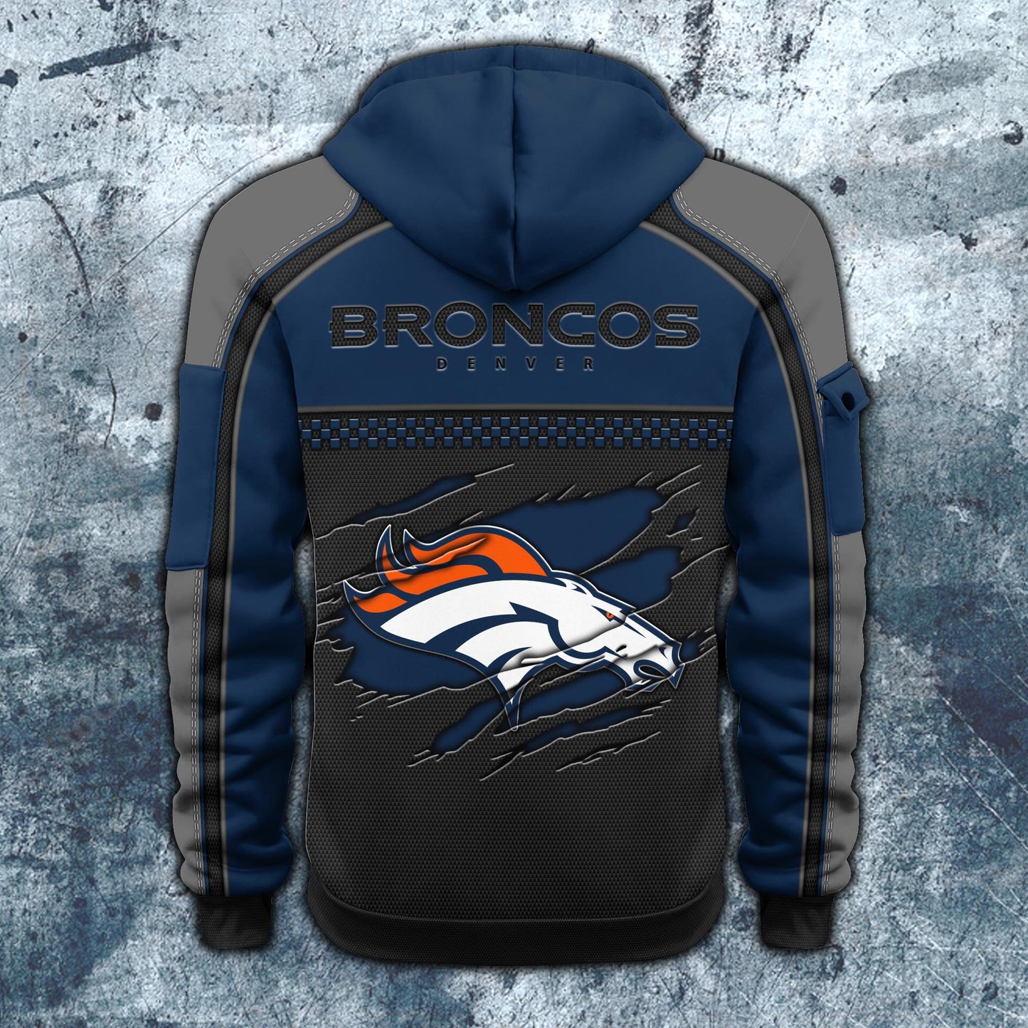 NFL x DEN Personalized Half-zip Hoodie HLP