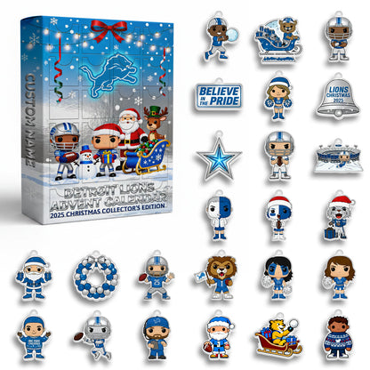 NFL x DET 2025 Christmas Personalized  Advent Calendar HLP HLPHUONG