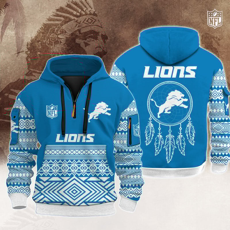 NFL x DET Native Half-zip Hoodie HLP