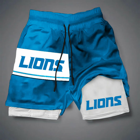 NFL x DET DOUBLE LAYER SHORTS V1 NAK NHM