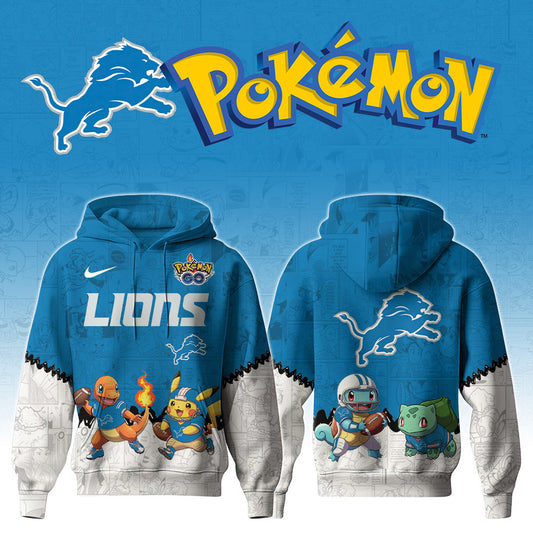 NFL x DET x PKM 3D Hoodie HLP HLPHUONG