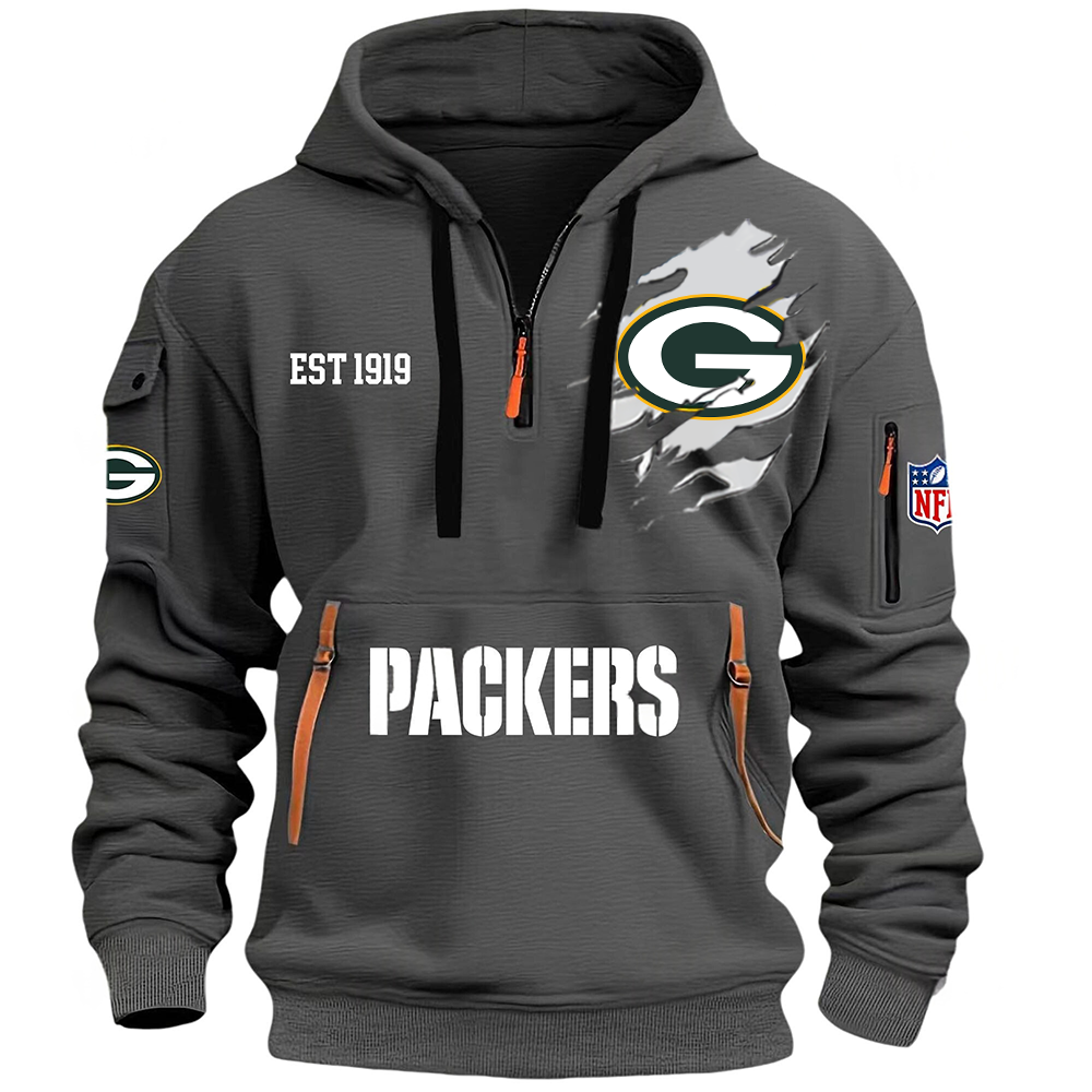 NFL x GB EST 1919 Half Zipper Hoodie HLP HLPHUONG
