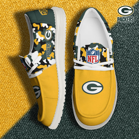 NFL x GB Personalized Canvas Loafer Shoes HLP