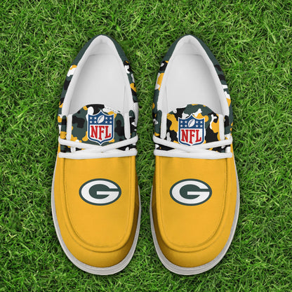 NFL x GB Personalized Canvas Loafer Shoes HLP