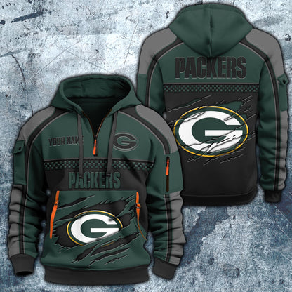 NFL x GB Personalized Half-zip Hoodie HLP