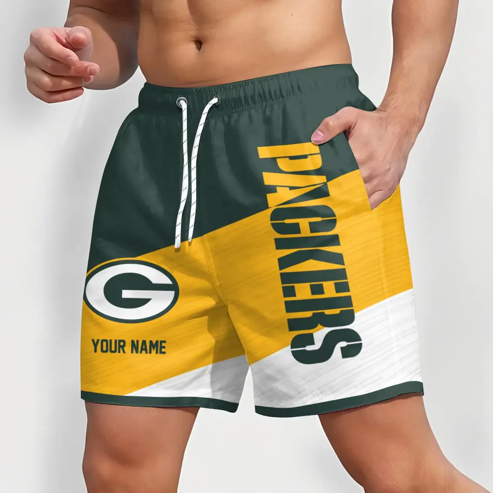 NFL x GBP Colorful Men Short Pants Custom Name All Teams Gift For Fans V1 NAK NTL