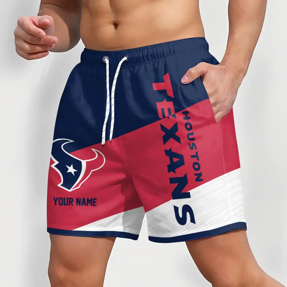 NFL x HT Colorful Men Short Pants Custom Name All Teams Gift For Fans V1 NAK NTL