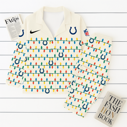 NFL x IND Christmas Light Pajama Set HLP HLPHUONG