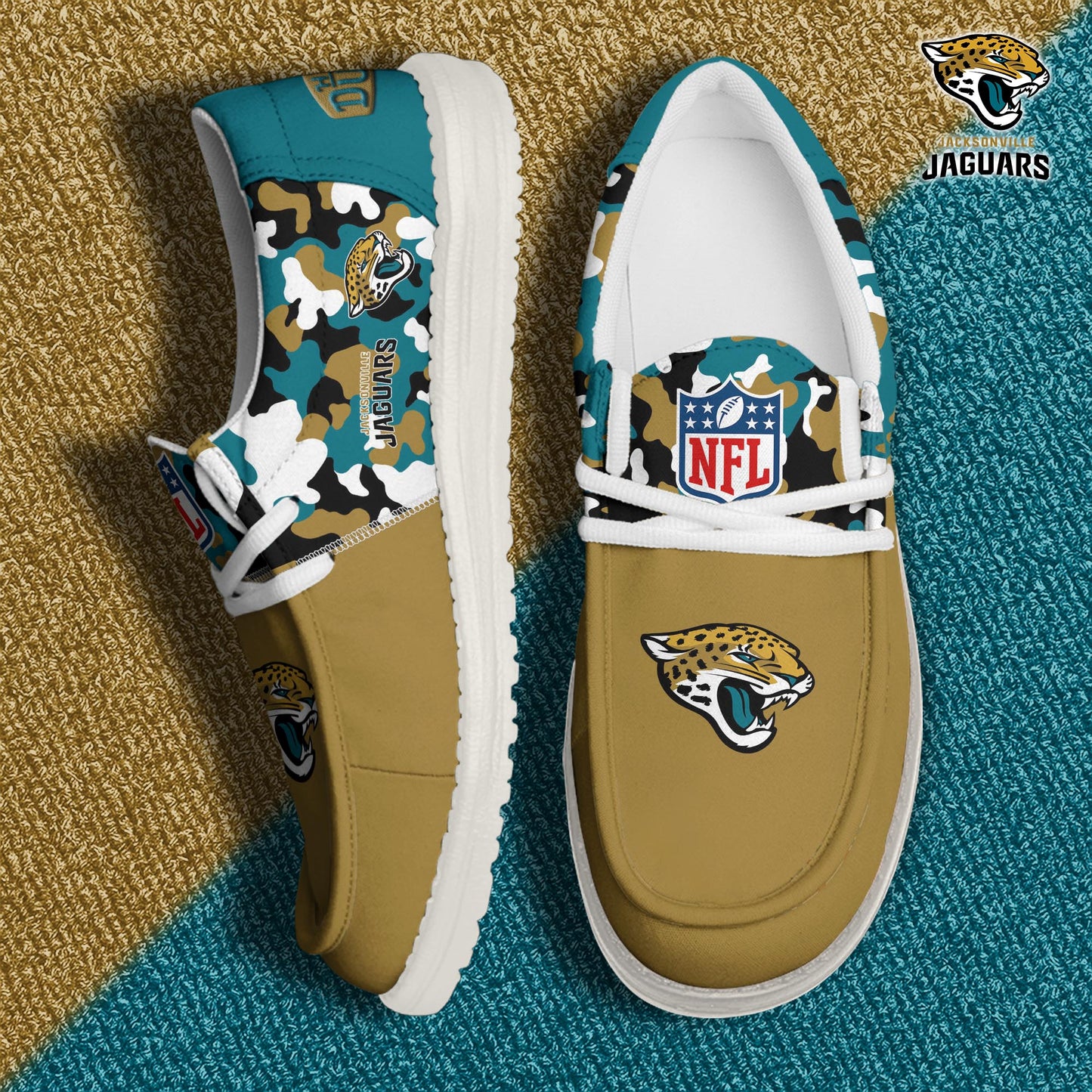 NFL x JAX Personalized Canvas Loafer Shoes HLP