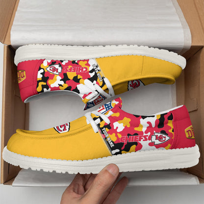 NFL x KC Personalized Canvas Loafer Shoes HLP