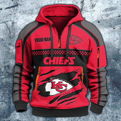 NFL x KC Personalized Half-zip Hoodie HLP