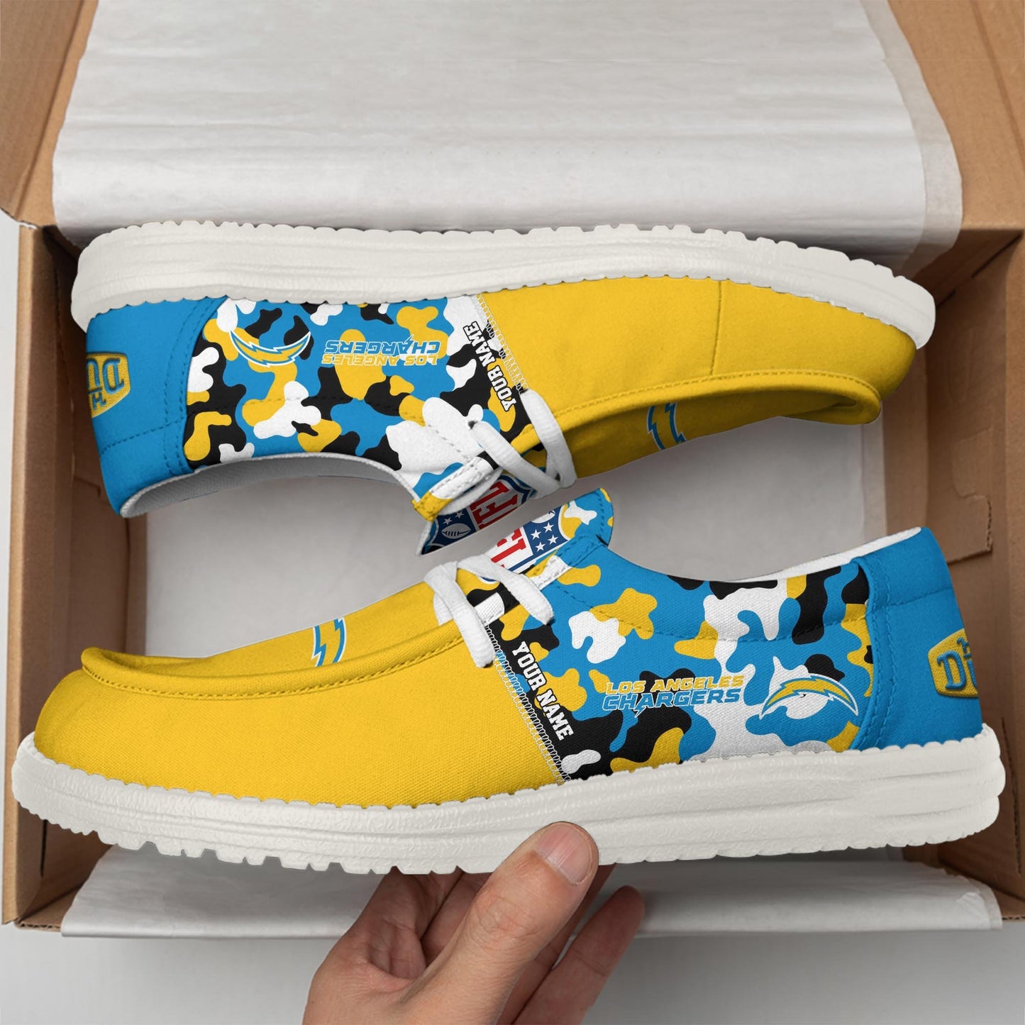 NFL x LAC Personalized Canvas Loafer Shoes HLP