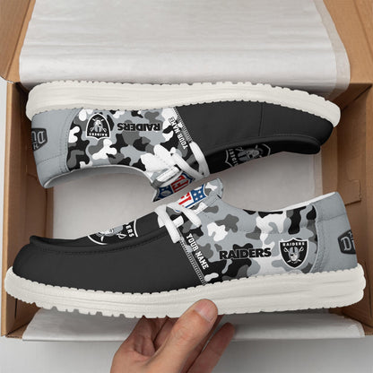 NFL x LV Personalized Canvas Loafer Shoes HLP