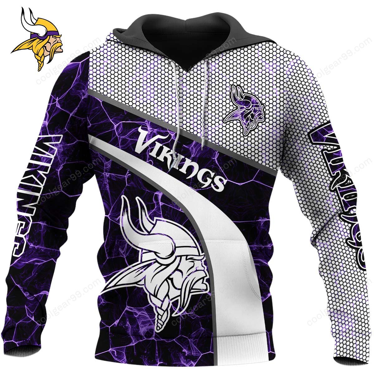 NFL x MIN Electric Marble Personalized Hoodie HLP HLPHUONG