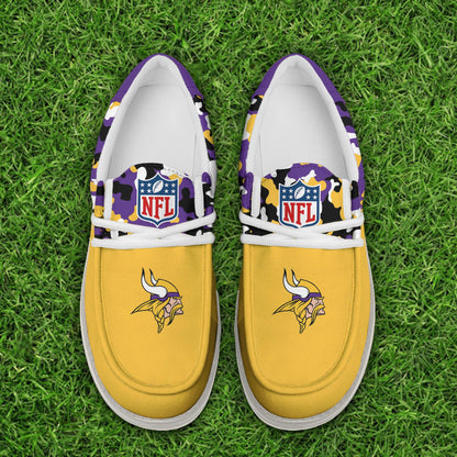 NFL x MIN Personalized Canvas Loafer Shoes HLP