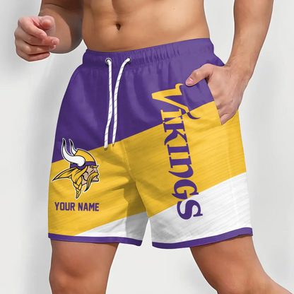 NFL x MV Colorful Men Short Pants Custom Name All Teams Gift For Fans V1 NAK NTL