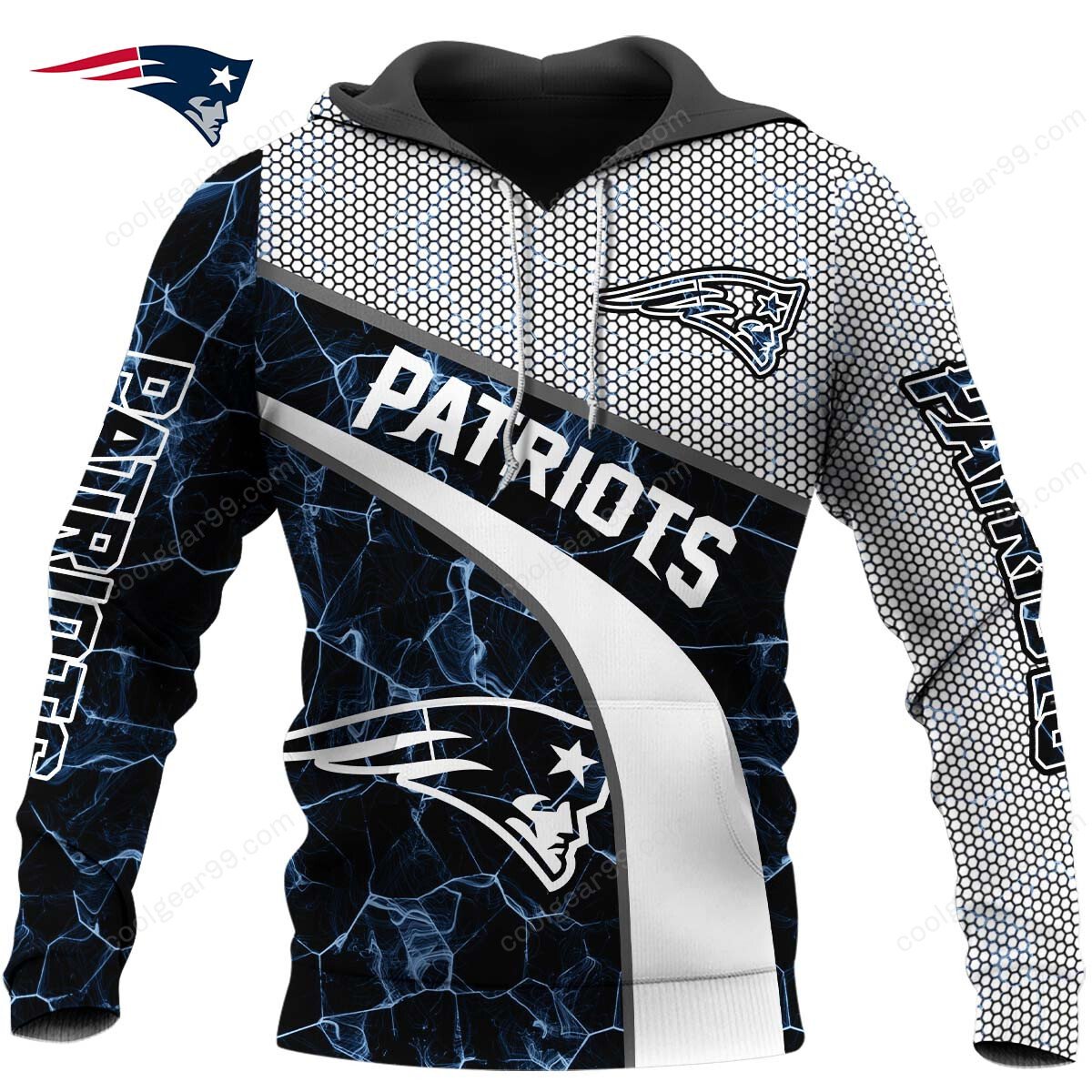 NFL x NE Electric Marble Personalized Hoodie HLP HLPHUONG