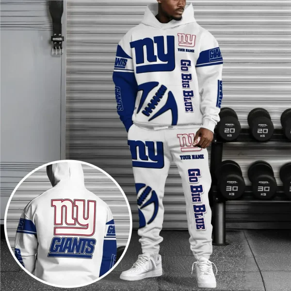 NFL x NYG Combo Hoodie And Long Sweatpants New Trends V1 NAK NHT