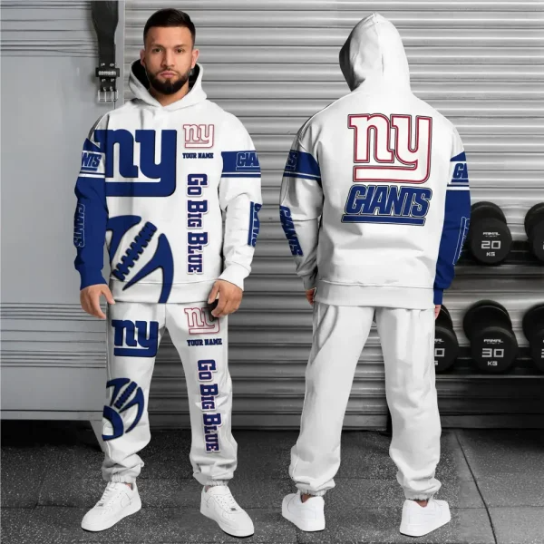 NFL x NYG Combo Hoodie And Long Sweatpants New Trends V1 NAK NHT