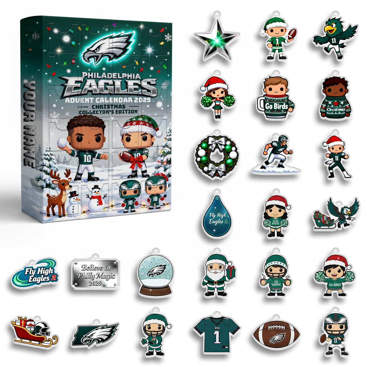 NFL x PHI 2025 Christmas Personalized Advent Calendar HLP HLPHUONG