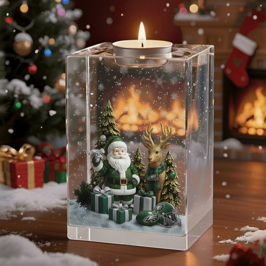 NFL x PHI Christmas Crystal Candle Holder V1 NAK NHT