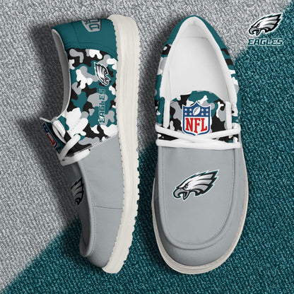 NFL x PHI Personalized Canvas Loafer Shoes HLP