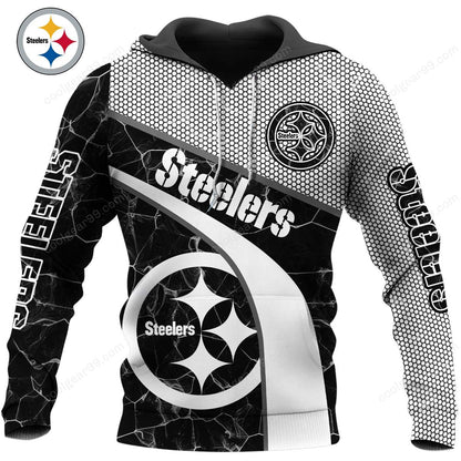 NFL x PIT Electric Marble Personalized Hoodie HLP HLPHUONG