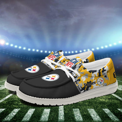 NFL x PIT Personalized Canvas Loafer Shoes HLP