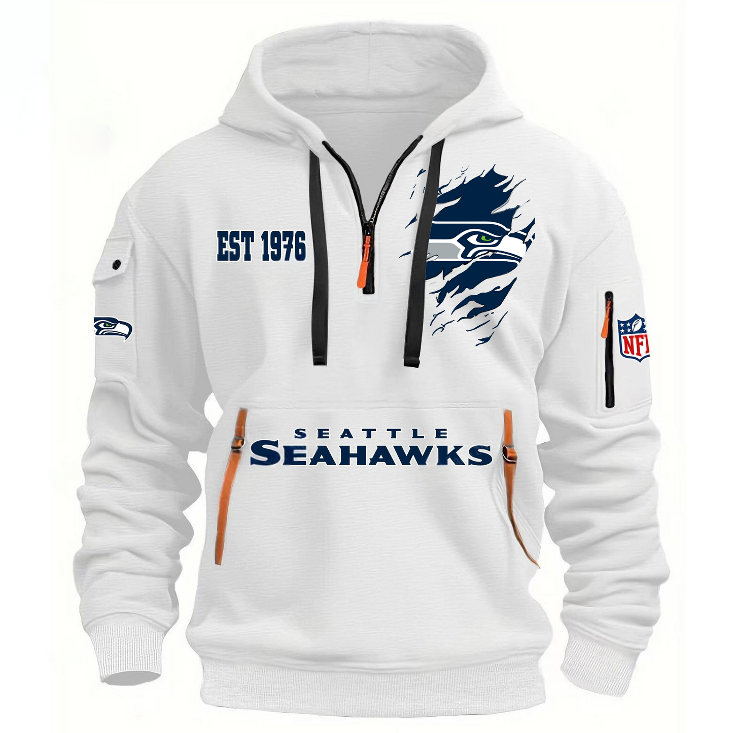 NFL x SEA EST 1976 Half Zipper Hoodie HLP HLPHUONG