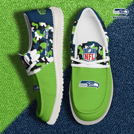 NFL x SEA Personalized Canvas Loafer Shoes HLP