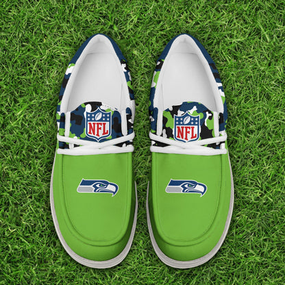 NFL x SEA Personalized Canvas Loafer Shoes HLP
