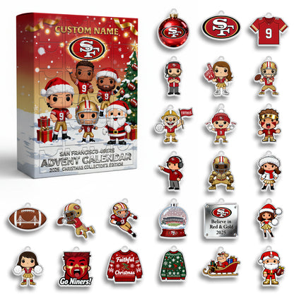 NFL x SF 2025 Christmas Personalized  Advent Calendar HLP HLPHUONG
