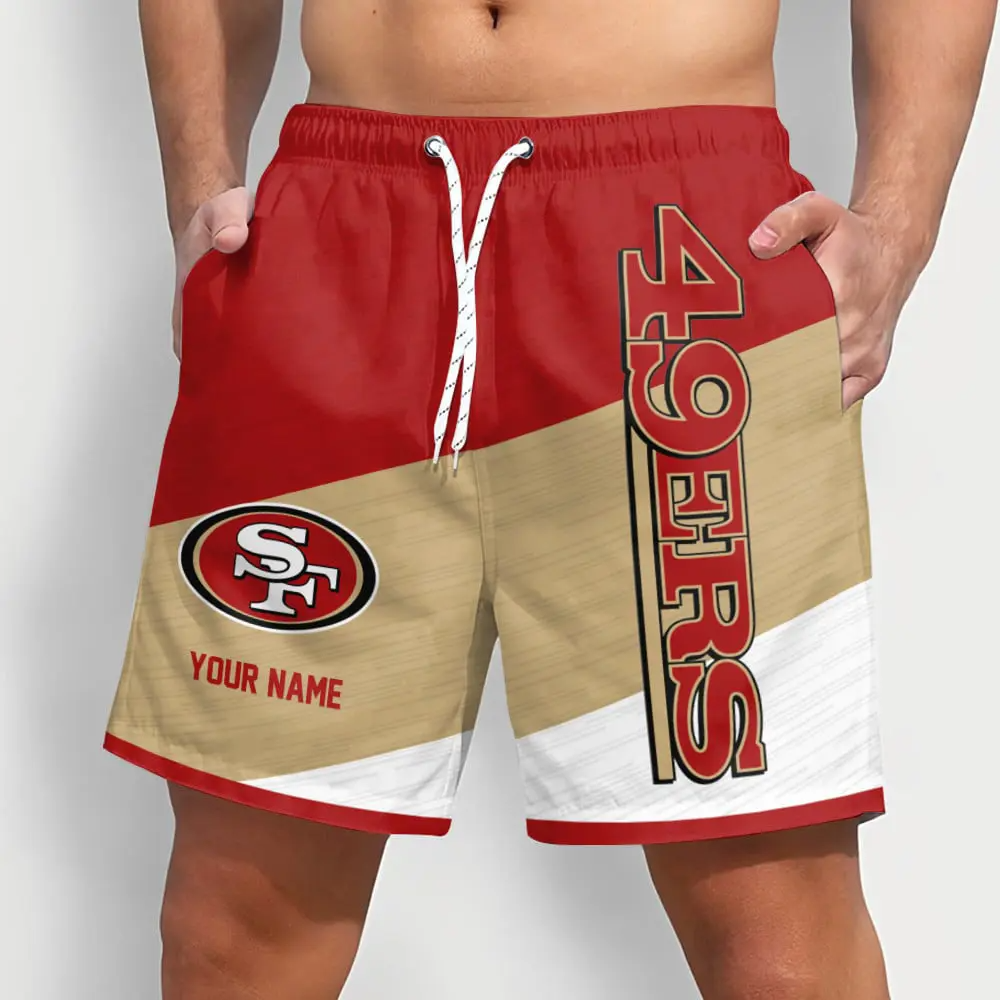 NFL x SF Colorful Men Short Pants Custom Name All Teams Gift For Fans V1 NAK NTL