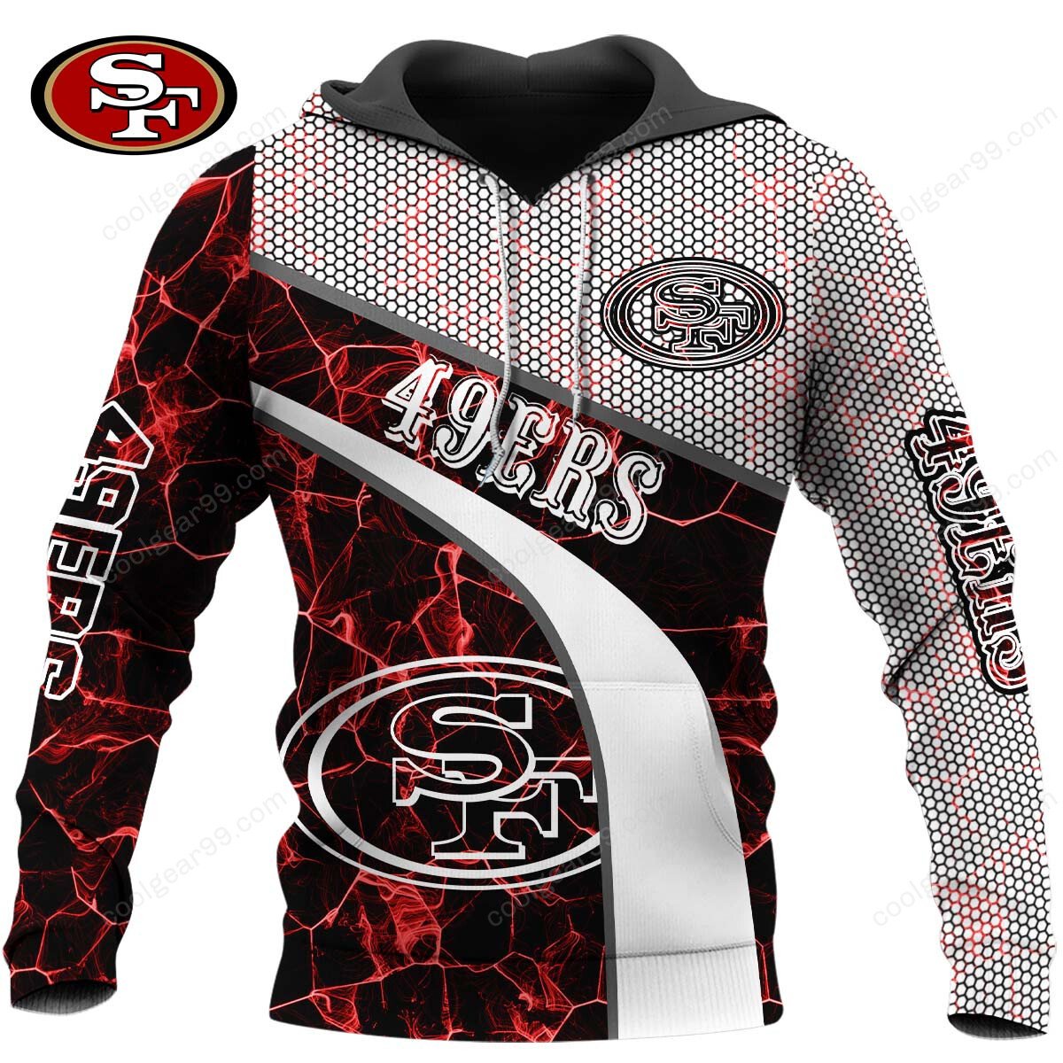 NFL x SF Electric Marble Personalized Hoodie HLP HLPHUONG