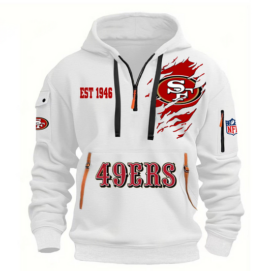 NFL x SF EST 1946 Half Zipper Hoodie HLP HLPHUONG