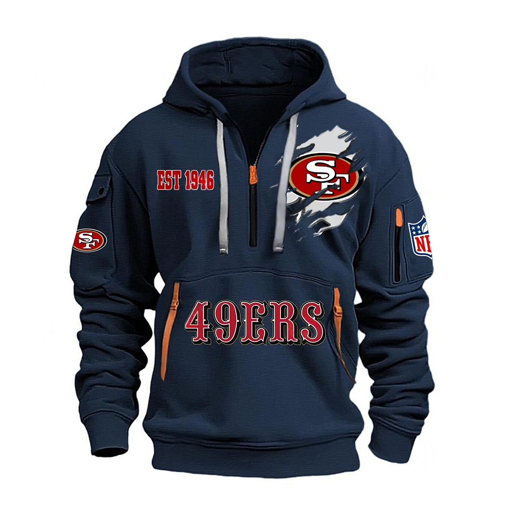 NFL x SF EST 1946 Half Zipper Hoodie HLP HLPHUONG