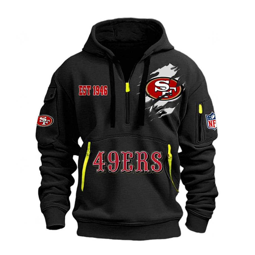 NFL x SF EST 1946 Half Zipper Hoodie HLP HLPHUONG