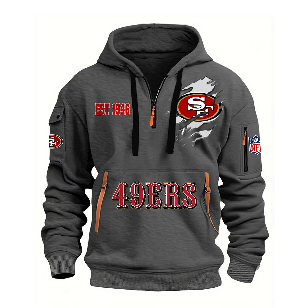 NFL x SF EST 1946 Half Zipper Hoodie HLP HLPHUONG